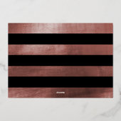 ブラック&バラ金ゴールドスクリプトサプライズパーティー 箔招待状 (裏面)