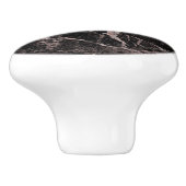 ブラック&バラ金ゴールドピンクグリッターマーブルグラムトレンディー セラミックノブ (側面)