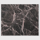 ブラック&バラ金ゴールドピンクグリッターマーブルグラムトレンディー ラッピングペーパー (フラット)