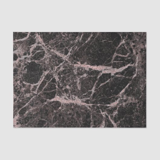 ブラック&バラ金ゴールドピンクグリッターマーブルグラムトレンディー 薄葉紙 (正面)