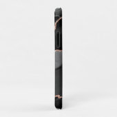 ブラック&バラ金ゴールドフェイクグリッターアゲート Case-Mate iPhoneケース (裏面/右)