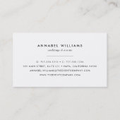 ブラック&バラ金ゴールドフェイクグリッターフェザー 名刺 (裏面)