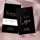 ブラック&バラ金ゴールドブティックスイングラベルプライスラベル