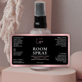 ブラック&バラ金ゴールドロゴエアフレッシュナースプレーラベル ラベル