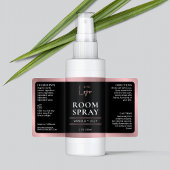 ブラック&バラ金ゴールドロゴエアフレッシュナースプレーラベル ラベル