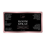 ブラック&バラ金ゴールドロゴエアフレッシュナースプレーラベル ラベル (正面)