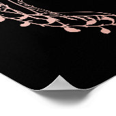 ブラック&バラ金ゴールドワイルドフラワーリハーサルディナー ポスター (角)