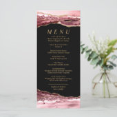 ブラック&バラ金ゴールド書道結婚のメニュー メニュー (スタンド正面)