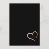 ブラック&バラ金ゴールド結婚グリッター詳細 エンクロージャーカード (裏面)