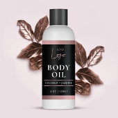 ブラック&バラ金ゴールド4 OZコスメティックボトルラップのまわりに 長方形シール