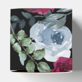 ブラック バーガンディー セージグリーン ダスティーブルー フローラル ロゴ フェイバーボックス (上部)