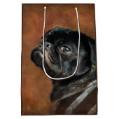 ブラック·パグ·ドッグ ミディアムペーパーバッグ (裏面)