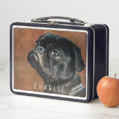 ブラック·パグ·ドッグ メタルランチボックス (インサイチュ)