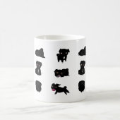 ブラック·パグ·マグ コーヒーマグカップ (中央)