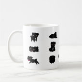 ブラック·パグ·マグ コーヒーマグカップ (左)