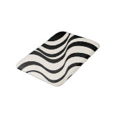 ブラック&パステルモダンレトロ波デザイン バスマット (アングル)