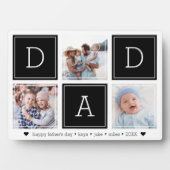 ブラック |パパカスタムキッズフォトコラージュ フォトプラーク (正面)