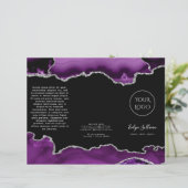 ブラック・パンフレットに載っている紫と銀の瑪瑙 (スタンド正面)