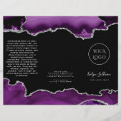 ブラック・パンフレットに載っている紫と銀の瑪瑙 (正面)