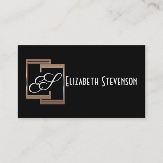 ブラック、パーソナル、カード、ロゴ、ミニマルマネージャ 名刺 (正面)