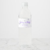 ブラック＆パープルの天体ウェディング ペットボトルラベル (正面)