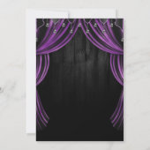 ブラック&パープルウィッチ&きらめくカーテンハロウィーン 招待状 (裏面)