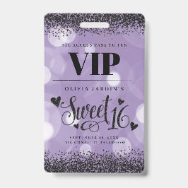 ブラック&パープルグラムスウィート16 バッジ