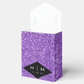 ブラック&パープルグリッターかわいいシックありがとう結婚's フェイバーボックス (オープン)
