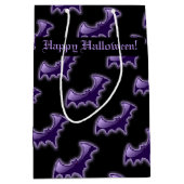 ブラック&パープルナイトウィングこうもり抱き枕 ミディアムペーパーバッグ (正面)