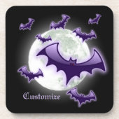 ブラック&パープルフルムーンこうもりコースター コースター (正面)