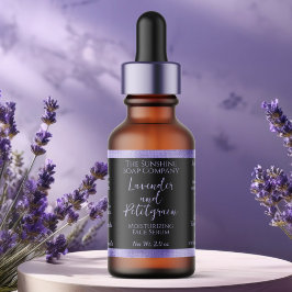 ブラック&パープル化粧品ドロッパーボトルラベル ラベル