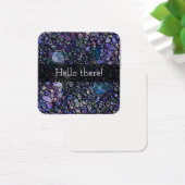 ブラック&パープル抽象芸術サークル「こんにちは!」 (デスク)