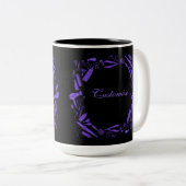 ブラック&パープル美容師 ツートーンマグカップ (正面右)