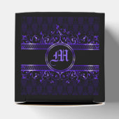 ブラック&パープル華美ゴシックモノグラムの フェイバーボックス (上部)