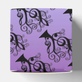 ブラック&パープル音楽トレブルクレフ、 音符記号ツリーキューブボックス フェイバーボックス (上部)