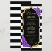 ブラック パープル ゴールド メニューカード プログラム (正面/裏面)