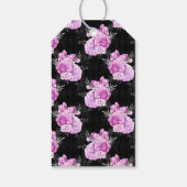 ブラック、パープル、シルバーのゴシック結婚様式のギフトラベル ギフトタグ (裏面)