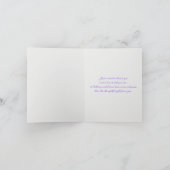 ブラック、パープル、シルバー、バット・ミッツヴァのお礼カード サンキューカード (内部)