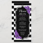 ブラック パープル ホワイト シルバー メニューカード プログラム (正面/裏面)