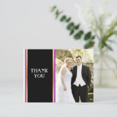 ブラック、パープル、金ゴールドエレガシンプルンス ポストカード (スタンド正面)