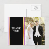 ブラック、パープル、金ゴールドエレガシンプルンス ポストカード (正面/裏面)