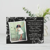 ブラック&パールスワール卒業招待状 招待状 (スタンド正面)