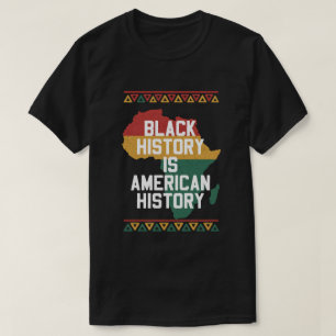 ブラック・ヒストリーはアメリカの歴史 パン・アフリカンマップ Tシャツ