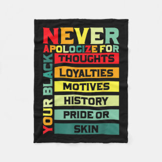 ブラック・ヒストリージャネットに謝罪する フリースブランケット