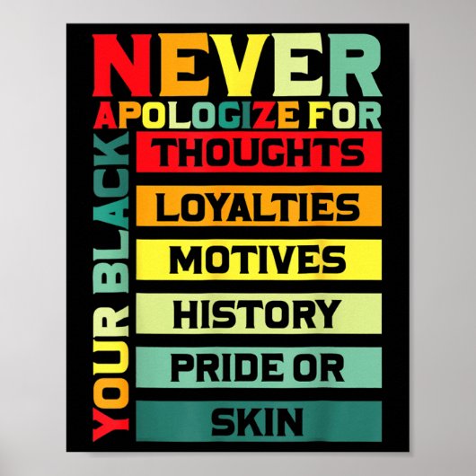 ブラック・ヒストリージャネットに謝罪する ポスター (正面)