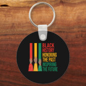 ブラック・ヒストリーズインスパイア過去の未来の男性W キーホルダー (正面)