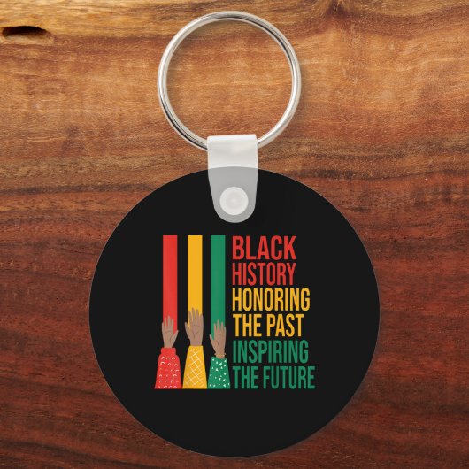 ブラック・ヒストリーズインスパイア過去の未来の男性W キーホルダー (正面)