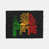 ブラック・ヒストリーズインスパイア過去の未来の男性W フリースブランケット (正面(横))