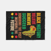 ブラック・ヒストリーズインスパイア過去の未来の男性W フリースブランケット (正面(横))