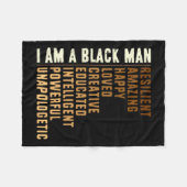 ブラック・ヒストリーズインスパイア過去の未来の男性W フリースブランケット (正面(横))